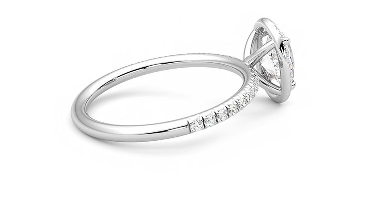 Taylor & Hart Dawn Oval Engagement Ring 360 degree image 11