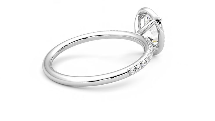 Taylor & Hart Dawn Oval Engagement Ring 360 degree image 12