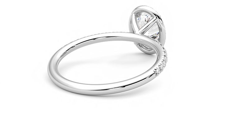Taylor & Hart Dawn Oval Engagement Ring 360 degree image 13