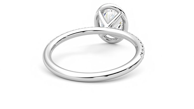 Taylor & Hart Dawn Oval Engagement Ring 360 degree image 14