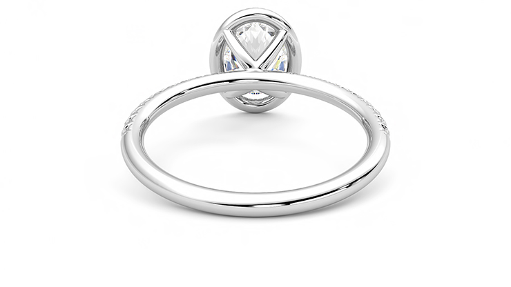 Taylor & Hart Dawn Oval Engagement Ring 360 degree image 15