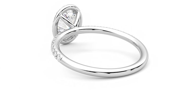 Taylor & Hart Dawn Oval Engagement Ring 360 degree image 17