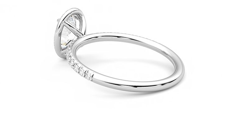 Taylor & Hart Dawn Oval Engagement Ring 360 degree image 18