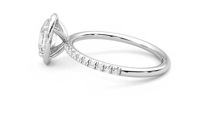 Taylor & Hart Dawn Oval Engagement Ring 360 degree image 20