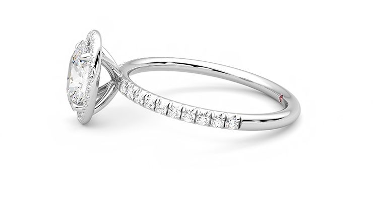 Taylor & Hart Dawn Oval Engagement Ring 360 degree image 21