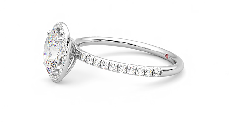 Taylor & Hart Dawn Oval Engagement Ring 360 degree image 22
