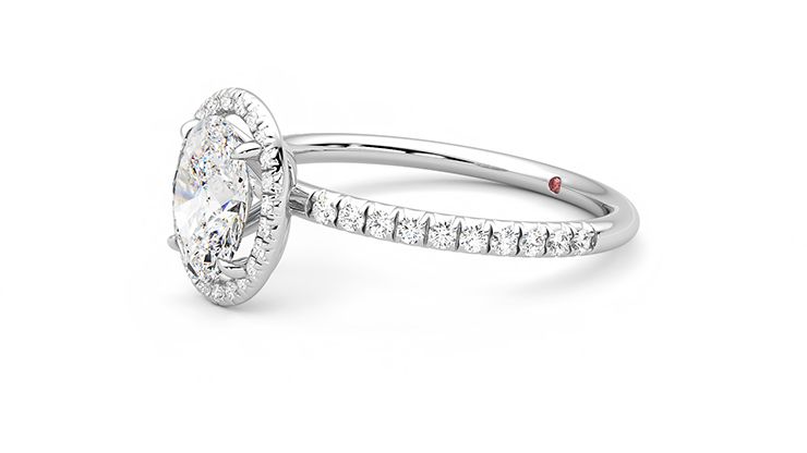 Taylor & Hart Dawn Oval Engagement Ring 360 degree image 23