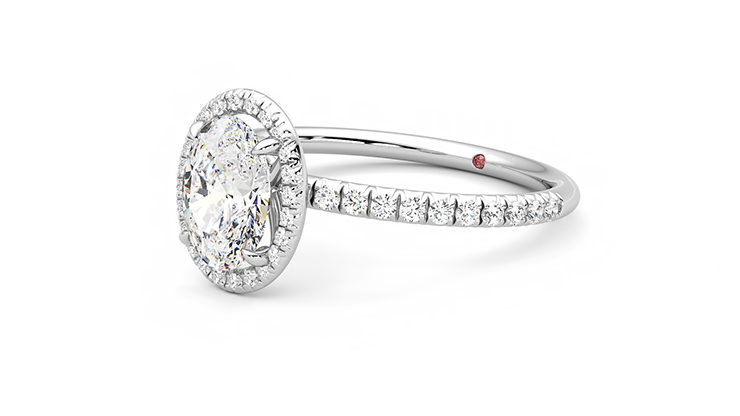 Taylor & Hart Dawn Oval Engagement Ring 360 degree image 24