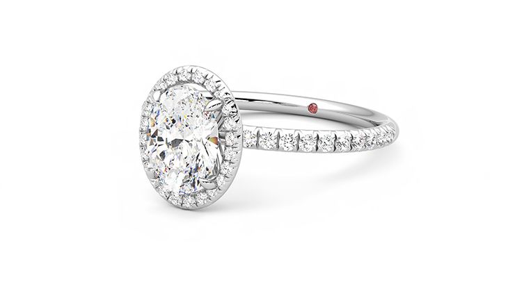 Taylor & Hart Dawn Oval Engagement Ring 360 degree image 25