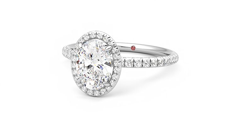 Taylor & Hart Dawn Oval Engagement Ring 360 degree image 26