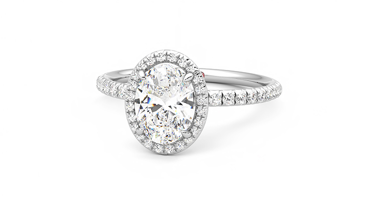 Taylor & Hart Dawn Oval Engagement Ring 360 degree image 27