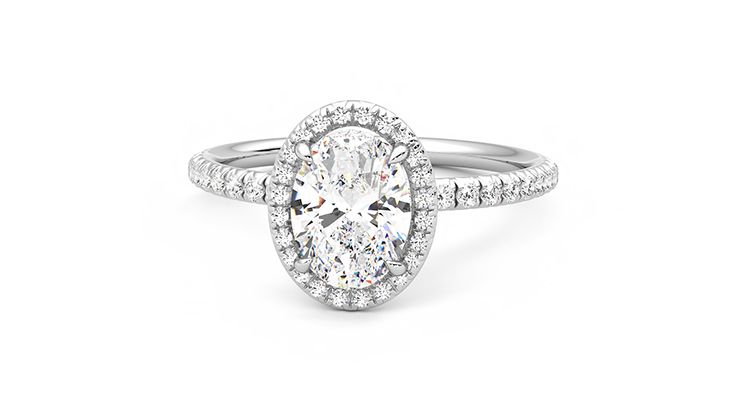 Taylor & Hart Dawn Oval Engagement Ring 360 degree image 28