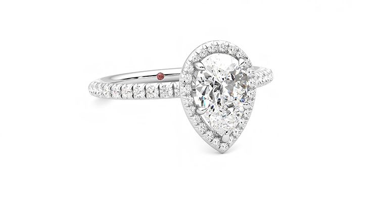 Taylor & Hart Dawn Pear Engagement Ring 360 degree image 3