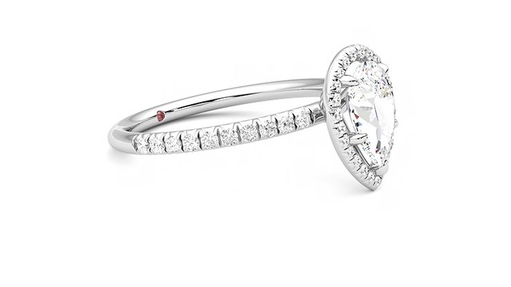 Taylor & Hart Dawn Pear Engagement Ring 360 degree image 6