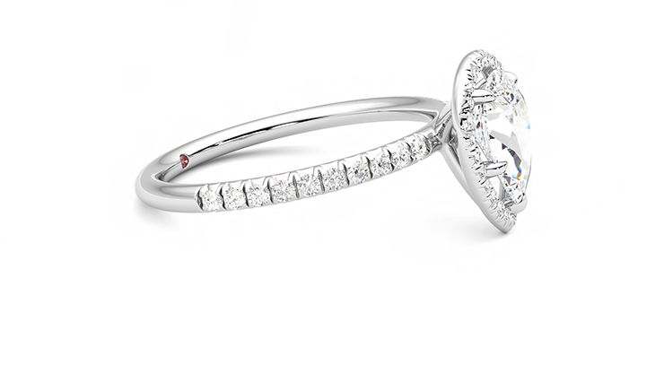 Taylor & Hart Dawn Pear Engagement Ring 360 degree image 7