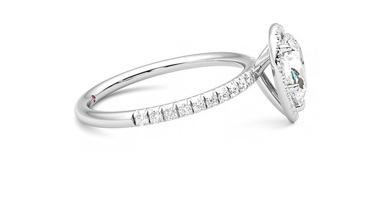Taylor & Hart Dawn Pear Engagement Ring 360 degree image 8