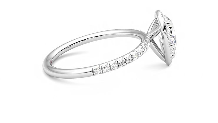 Taylor & Hart Dawn Pear Engagement Ring 360 degree image 9