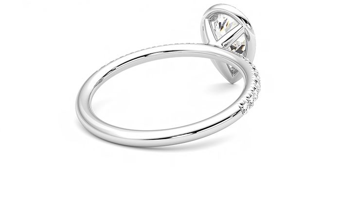 Taylor & Hart Dawn Pear Engagement Ring 360 degree image 12