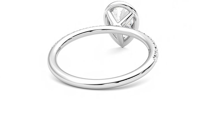 Taylor & Hart Dawn Pear Engagement Ring 360 degree image 13