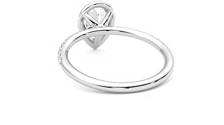 Taylor & Hart Dawn Pear Engagement Ring 360 degree image 15