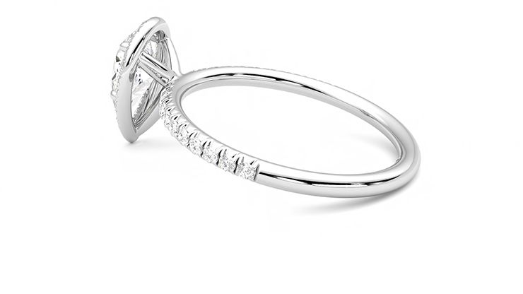 Taylor & Hart Dawn Pear Engagement Ring 360 degree image 18