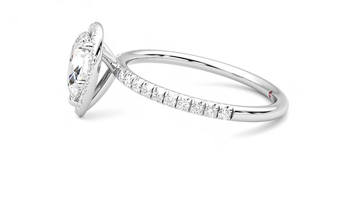 Taylor & Hart Dawn Pear Engagement Ring 360 degree image 20