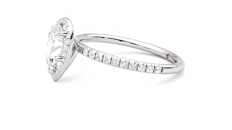 Taylor & Hart Dawn Pear Engagement Ring 360 degree image 21