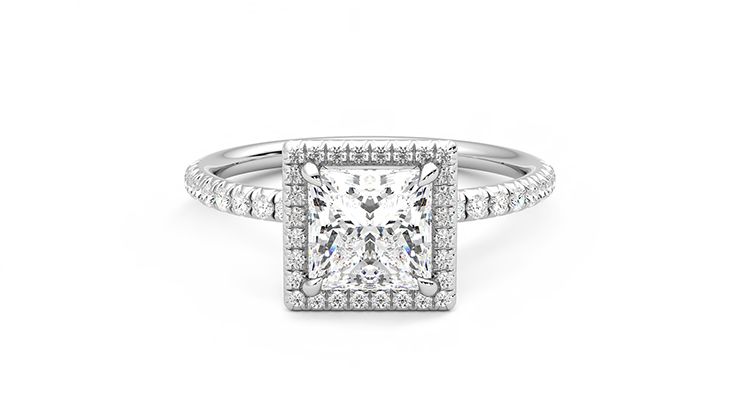 Taylor & Hart Dawn Princess Engagement Ring 360 degree image 0