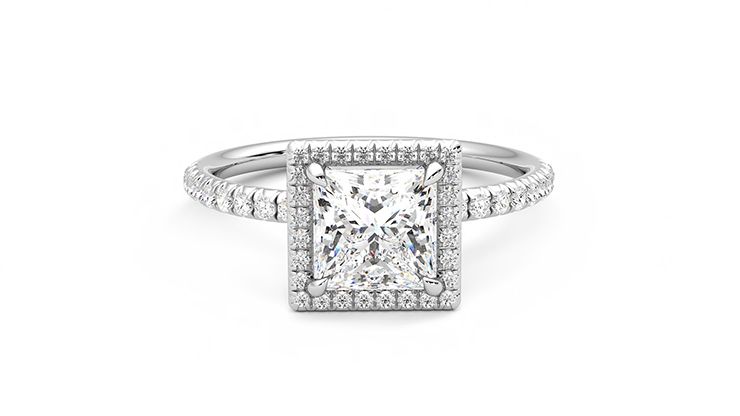 Taylor & Hart Dawn Princess Engagement Ring 360 degree image 1