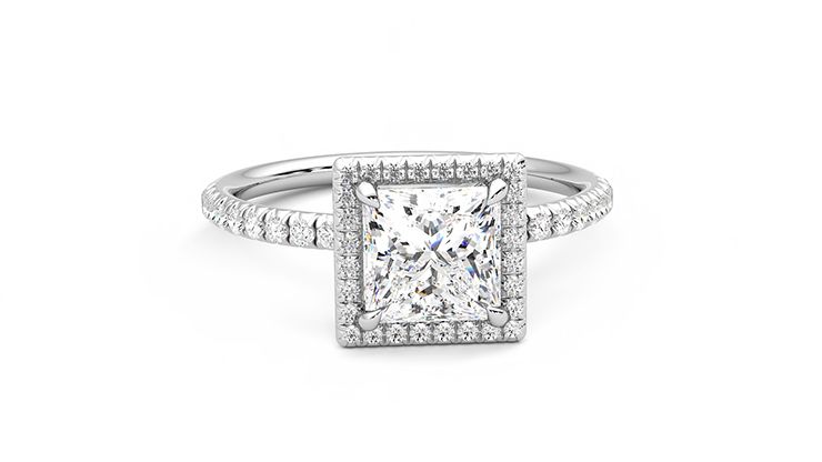 Taylor & Hart Dawn Princess Engagement Ring 360 degree image 2