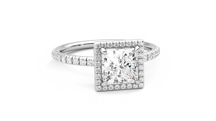 Taylor & Hart Dawn Princess Engagement Ring 360 degree image 3