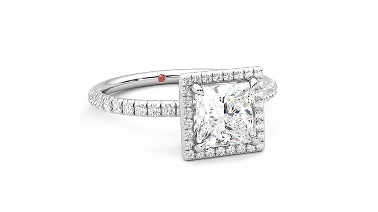 Taylor & Hart Dawn Princess Engagement Ring 360 degree image 4