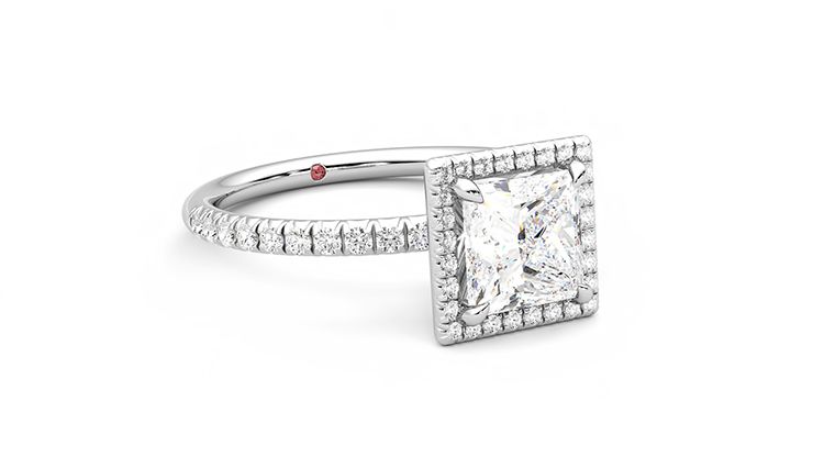 Taylor & Hart Dawn Princess Engagement Ring 360 degree image 5