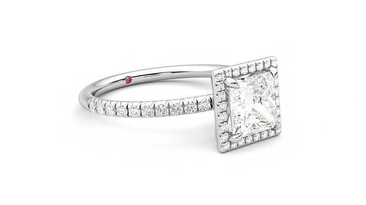 Taylor & Hart Dawn Princess Engagement Ring 360 degree image 6