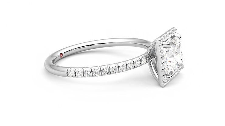 Taylor & Hart Dawn Princess Engagement Ring 360 degree image 8