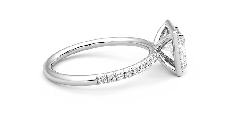 Taylor & Hart Dawn Princess Engagement Ring 360 degree image 10