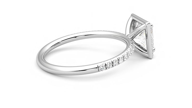 Taylor & Hart Dawn Princess Engagement Ring 360 degree image 11