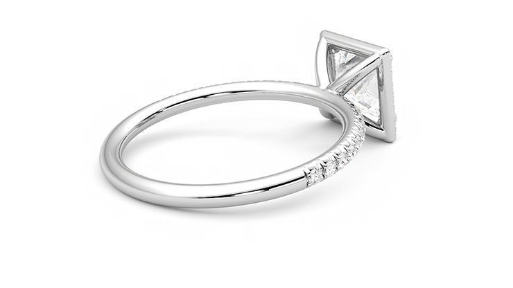 Taylor & Hart Dawn Princess Engagement Ring 360 degree image 12