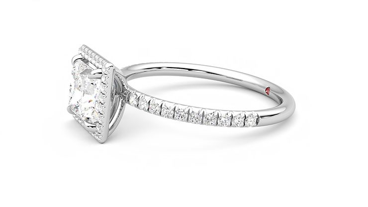 Taylor & Hart Dawn Princess Engagement Ring 360 degree image 22