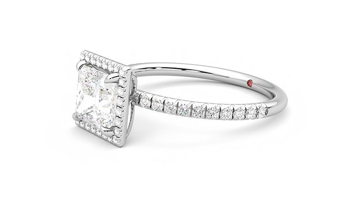 Taylor & Hart Dawn Princess Engagement Ring 360 degree image 23