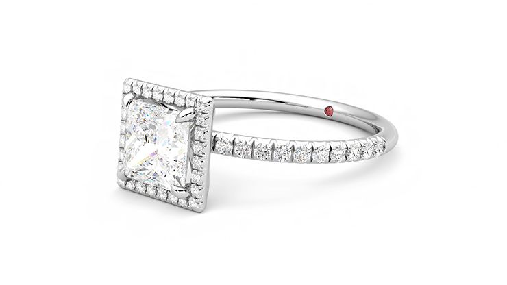 Taylor & Hart Dawn Princess Engagement Ring 360 degree image 24
