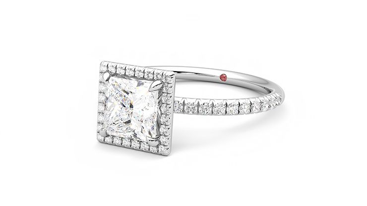 Taylor & Hart Dawn Princess Engagement Ring 360 degree image 25