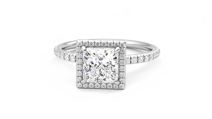 Taylor & Hart Dawn Princess Engagement Ring 360 degree image 28