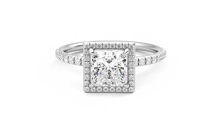 Taylor & Hart Dawn Princess Engagement Ring 360 degree image 29