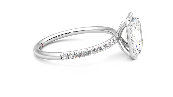 Taylor & Hart Dawn Radiant Engagement Ring 360 degree image 9