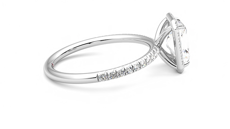 Taylor & Hart Dawn Radiant Engagement Ring 360 degree image 10