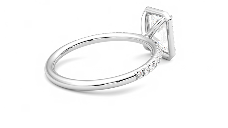 Taylor & Hart Dawn Radiant Engagement Ring 360 degree image 12