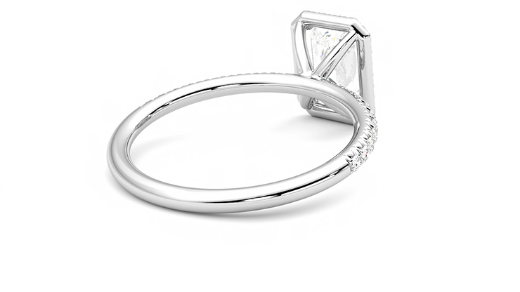 Taylor & Hart Dawn Radiant Engagement Ring 360 degree image 13