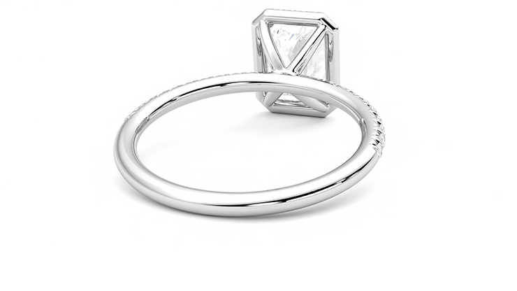 Taylor & Hart Dawn Radiant Engagement Ring 360 degree image 14