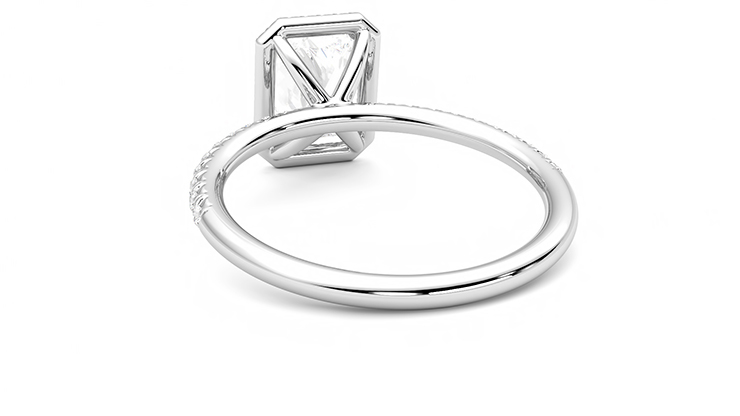 Taylor & Hart Dawn Radiant Engagement Ring 360 degree image 16